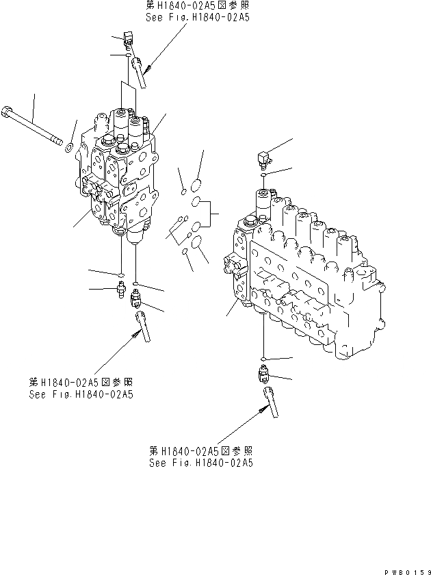 Схема запчастей Komatsu PC220-6 - ОСНОВН. КЛАПАН (КЛАПАН) ( АКТУАТОР) (КОМПЛЕКТ)(№-7) ГИДРАВЛИКА