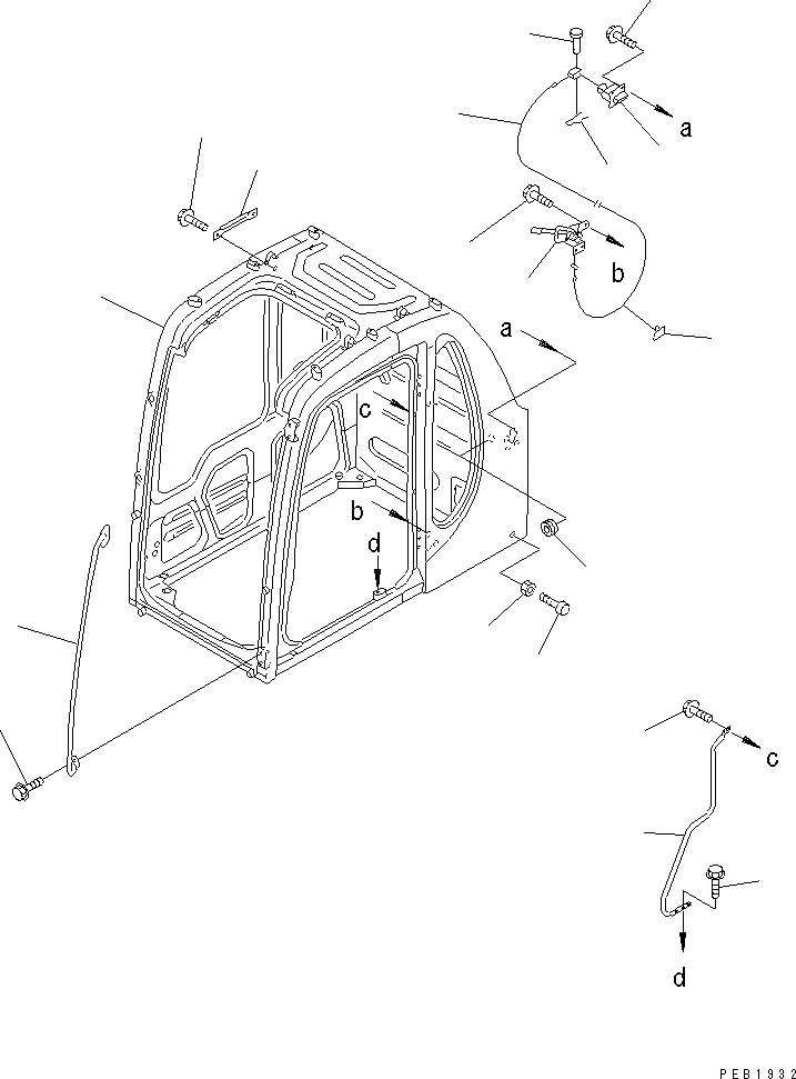 Схема запчастей Komatsu PC220-6 - КАБИНА (КАБИНА (INКАПОТ) (С ЧАСТИ КОРПУСА)(№30025-31999) ) (КАБИНА¤ РУЧКА И ФИКСАТОР ОТКРЫТИЯ)      (АНТИВАНДАЛЬН.)(№7-8) КАБИНА ОПЕРАТОРА И СИСТЕМА УПРАВЛЕНИЯ