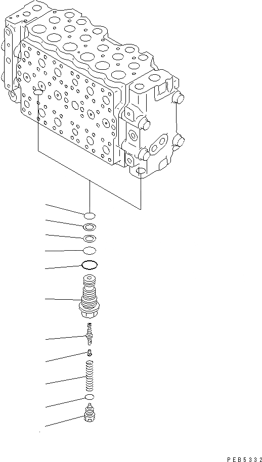 Схема запчастей Komatsu PC220-6 - ОСНОВН. КЛАПАН (/)(№7-) ОСНОВН. КОМПОНЕНТЫ И РЕМКОМПЛЕКТЫ