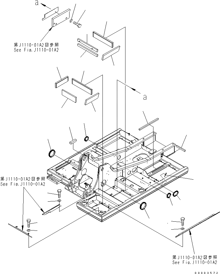 Схема запчастей Komatsu PC220-7 - ОСНОВНАЯ РАМА (ЩИТКИ И УПЛОТНЕНИЯ)(№-) ОСНОВНАЯ РАМА И ЕЕ ЧАСТИ