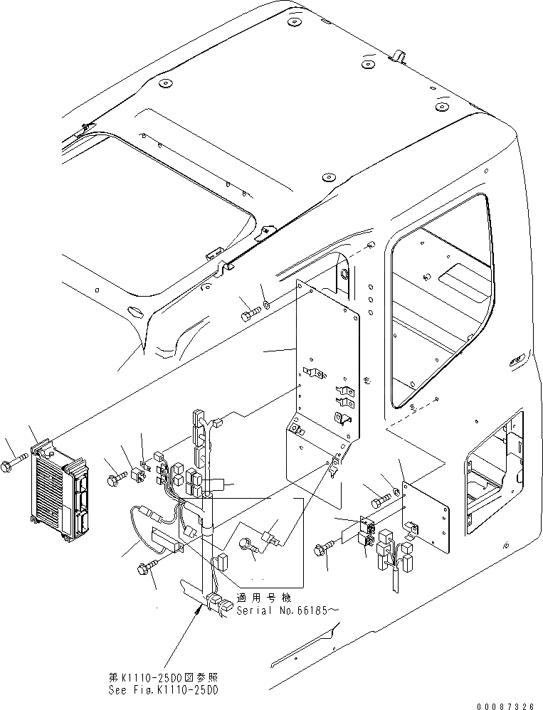 Схема запчастей Komatsu PC220-7 - ОСНОВН. КОНСТРУКЦИЯ (КАБИНА) (ПАНЕЛЬ)(№-88) КАБИНА ОПЕРАТОРА И СИСТЕМА УПРАВЛЕНИЯ