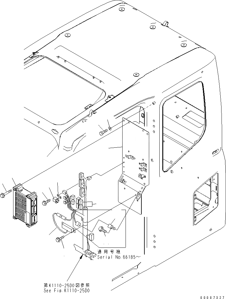 Схема запчастей Komatsu PC220-7 - ОСНОВН. КОНСТРУКЦИЯ (КАБИНА) (ПАНЕЛЬ) (БЕЗ КОНДИЦ. ВОЗДУХА)(№-) КАБИНА ОПЕРАТОРА И СИСТЕМА УПРАВЛЕНИЯ