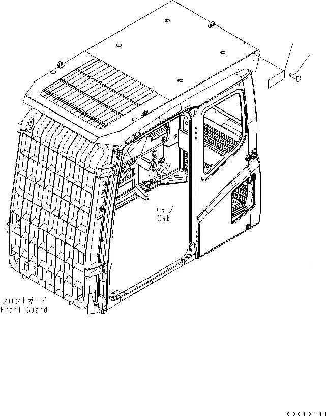 Схема запчастей Komatsu PC220-7 - ПРЕДУПРЕЖДАЮЩ. МАРКИРОВКА (ДЛЯ ЗАЩИТЫ LV2) (ДЛЯ КРОМЕ ЯПОН.)(№-) МАРКИРОВКА