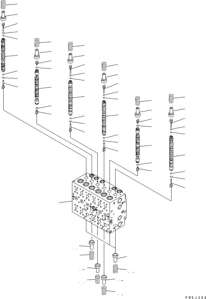 Схема запчастей Komatsu PC220-7 - УПРАВЛЯЮЩ. КЛАПАН (-АКТУАТОР) (/) ОСНОВН. КОМПОНЕНТЫ И РЕМКОМПЛЕКТЫ