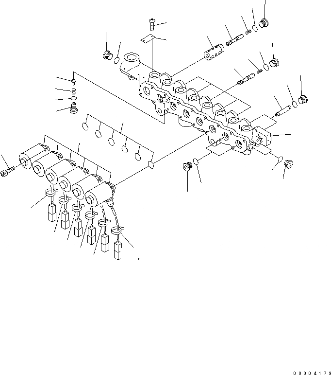 Схема запчастей Komatsu PC220-7 - СОЛЕНОИДНЫЙ КЛАПАН (ВНУТР. ЧАСТИ)(№9-) ОСНОВН. КОМПОНЕНТЫ И РЕМКОМПЛЕКТЫ