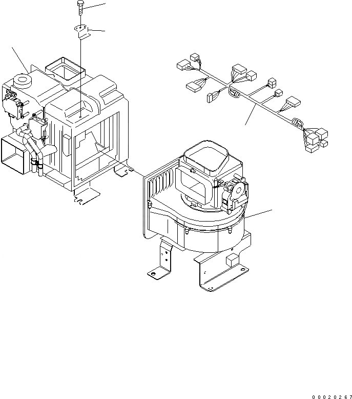 Схема запчастей Komatsu PC220-7 - БЛОК В СБОРЕ (ДЛЯ ОТОПИТЕЛЯ)(№-) ОСНОВН. КОМПОНЕНТЫ И РЕМКОМПЛЕКТЫ