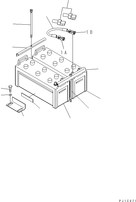 Схема запчастей Komatsu PC220-7-AA - АККУМУЛЯТОР (ВЫСОК. ЕМК.) (NX) ЭЛЕКТРИКА