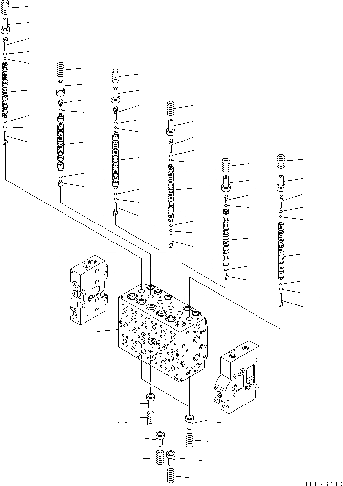 Схема запчастей Komatsu PC220-7-AA - ОСНОВН. КЛАПАН (/) (SUPER УДЛИНН. РУКОЯТЬ И СТРЕЛА) (8M)(№7-) ОСНОВН. КОМПОНЕНТЫ И РЕМКОМПЛЕКТЫ