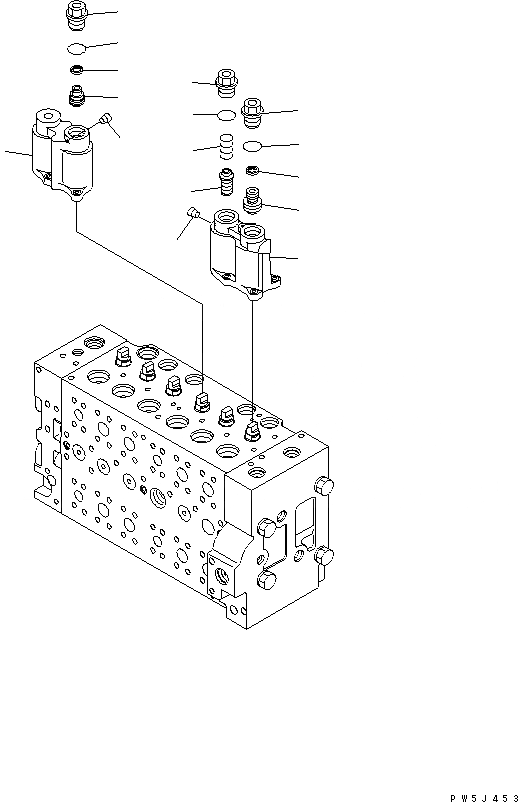 Схема запчастей Komatsu PC220-7-AA - ОСНОВН. КЛАПАН (/) ОСНОВН. КОМПОНЕНТЫ И РЕМКОМПЛЕКТЫ