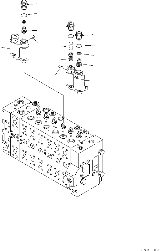 Схема запчастей Komatsu PC220-7-AA - ОСНОВН. КЛАПАН (-АКТУАТОР) (/9) ОСНОВН. КОМПОНЕНТЫ И РЕМКОМПЛЕКТЫ