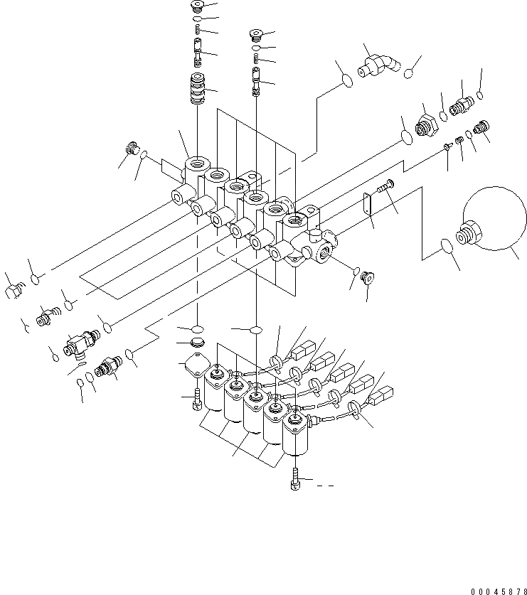 Схема запчастей Komatsu PC220-8 - СОЛЕНОИДНЫЙ КЛАПАН КОНТУР (СОЛЕНОИДНЫЙ КЛАПАН)(№7-77) ГИДРАВЛИКА
