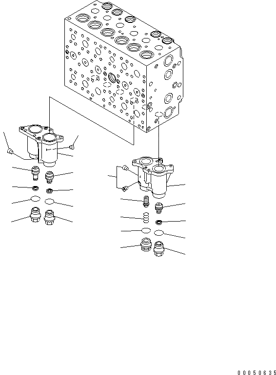 Схема запчастей Komatsu PC220-8 - ОСНОВН. КЛАПАН (/7) ОСНОВН. КОМПОНЕНТЫ И РЕМКОМПЛЕКТЫ