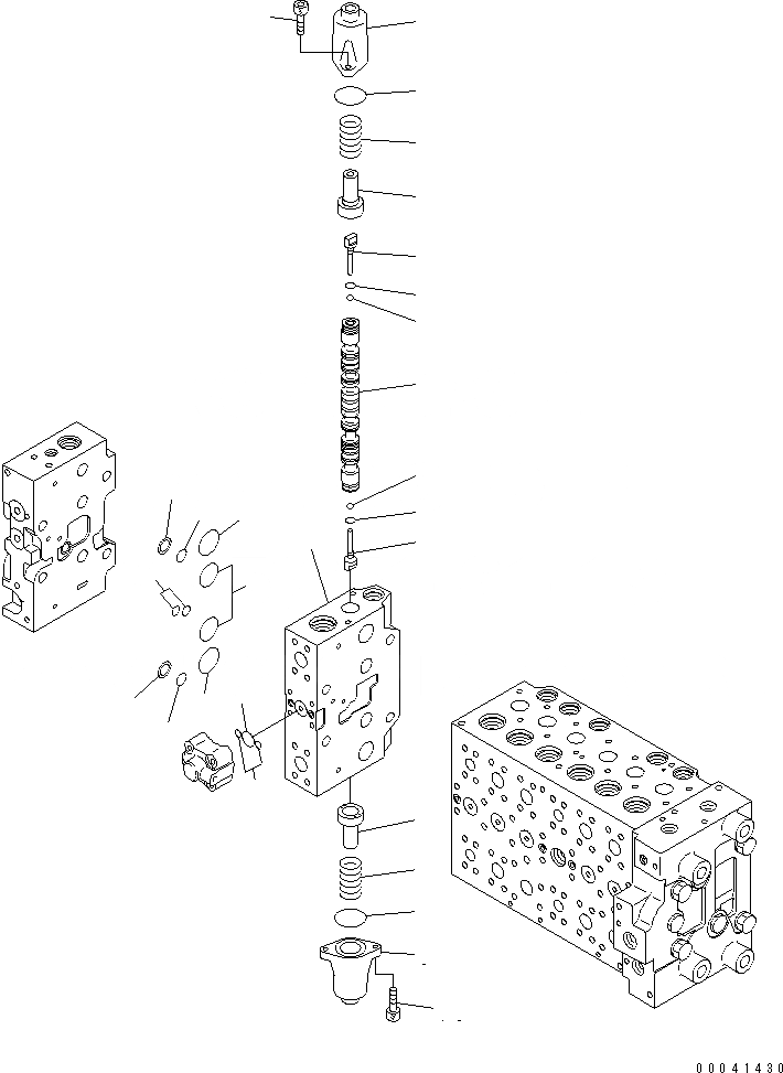 Схема запчастей Komatsu PC220-8 - ОСНОВН. КЛАПАН (-АКТУАТОР) (8/) ОСНОВН. КОМПОНЕНТЫ И РЕМКОМПЛЕКТЫ