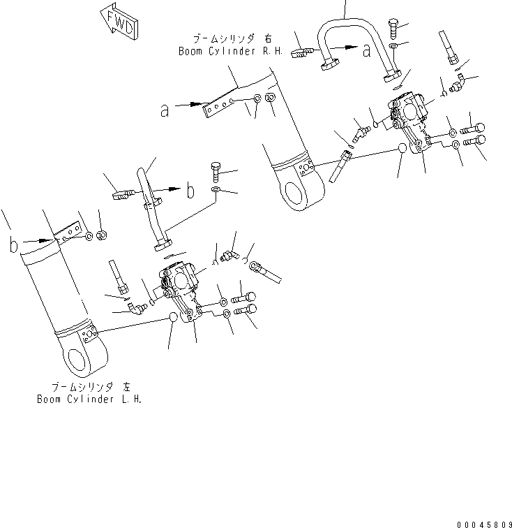 Схема запчастей Komatsu PC220-8 - КЛАПАН ПЕРЕГРУЗКИ (ЦИЛИНДР СТРЕЛЫ) ГИДРАВЛИКА