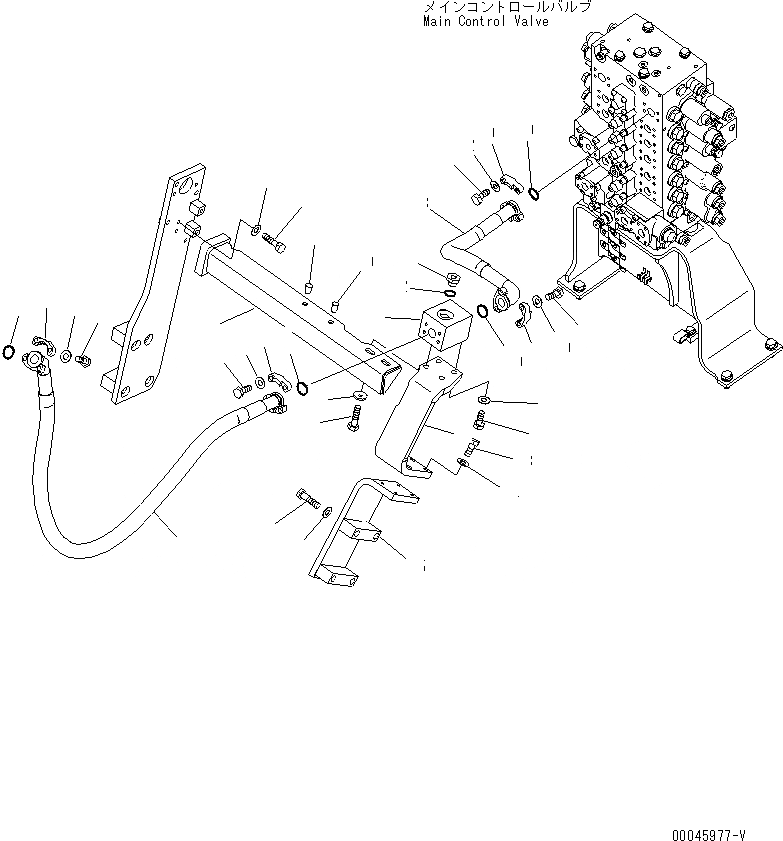 Схема запчастей Komatsu PC220-8 - НАВЕСНОЕ ОБОРУД-Е (ОСНОВН. ЛИНИЯ¤ ЛЕВ.) (-АКТУАТОР) (ДЛЯ БЫСТРОСЪЕМН. МЕХ-М) ГИДРАВЛИКА