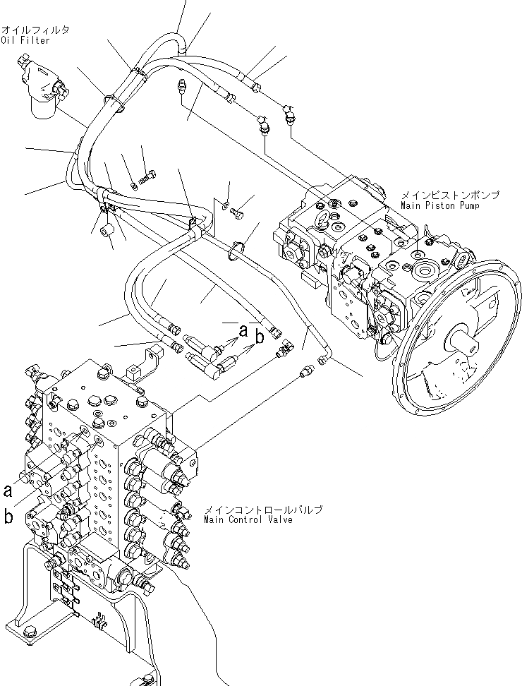 Схема запчастей Komatsu PC220-8 - ЛИНИЯ LS(ДЛЯ -АКТУАТОР) ГИДРАВЛИКА