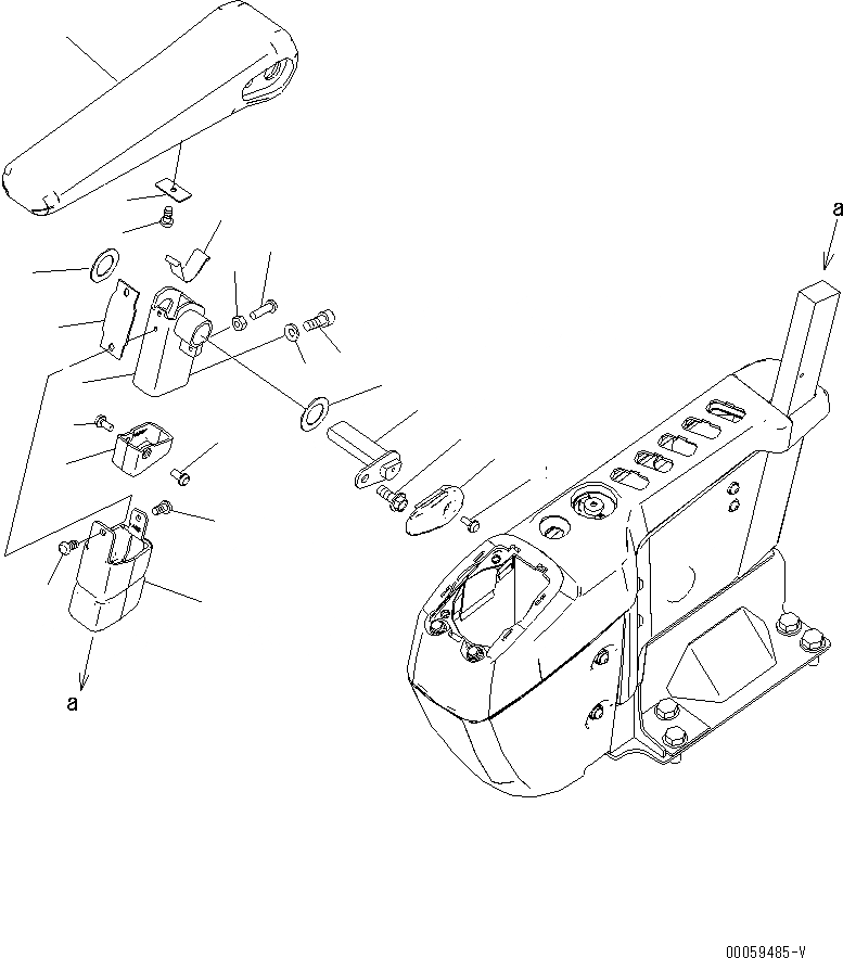 Схема запчастей Komatsu PC220-8 - КАБИНА (ПОЛ) (ПОДЛОКОТНИК¤ ПРАВ.) (ДЛЯ KAL) КАБИНА ОПЕРАТОРА И СИСТЕМА УПРАВЛЕНИЯ