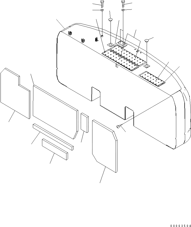 Схема запчастей Komatsu PC220-8 - ПРОТИВОВЕС (KG) ЧАСТИ КОРПУСА