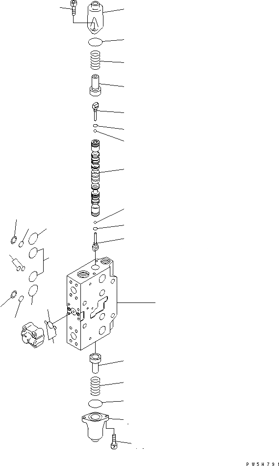 Схема запчастей Komatsu PC220-8 - СЕРВИСНЫЙ КЛАПАН (/) (ДЛЯ -АКТУАТОР) ОСНОВН. КОМПОНЕНТЫ И РЕМКОМПЛЕКТЫ