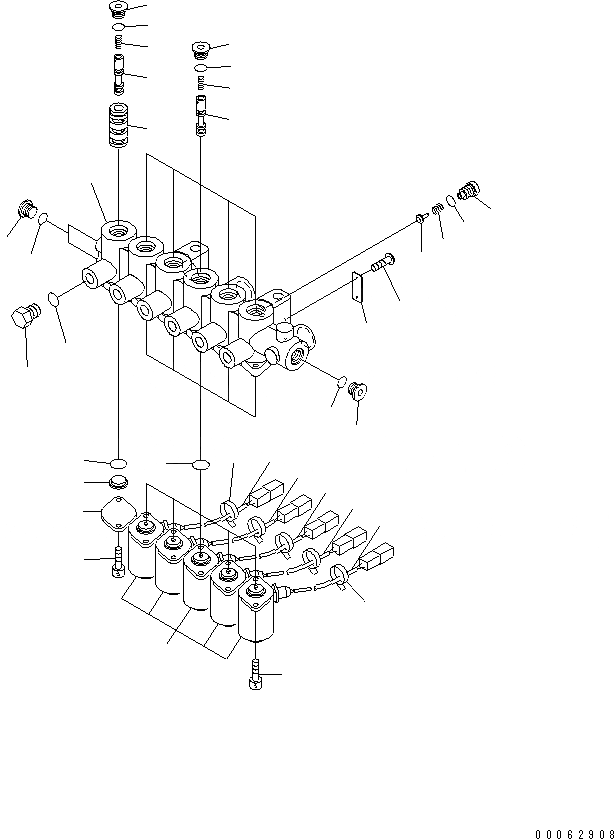 Схема запчастей Komatsu PC220-8 - СОЛЕНОИДНЫЙ КЛАПАН (ВНУТР. ЧАСТИ) ОСНОВН. КОМПОНЕНТЫ И РЕМКОМПЛЕКТЫ
