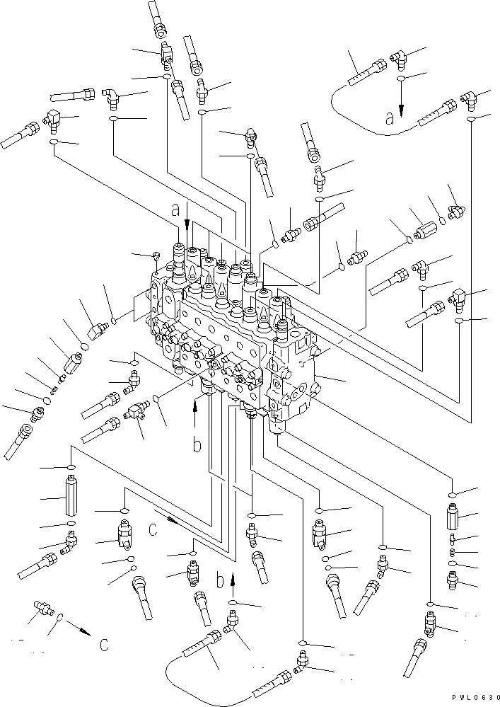 Схема запчастей Komatsu PC220LC-6 - ОСНОВН. КЛАПАН (КЛАПАН) ( АКТУАТОР) (БЕЗ КЛАПАН БЕЗОПАСНОСТИ) (ДЛЯ K.A.)(№-) ГИДРАВЛИКА