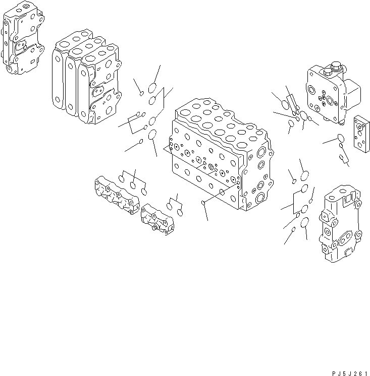 Схема запчастей Komatsu PC220LC-6 - ОСНОВН. КЛАПАН (-АКТУАТОР) (/)(№7-) ОСНОВН. КОМПОНЕНТЫ И РЕМКОМПЛЕКТЫ