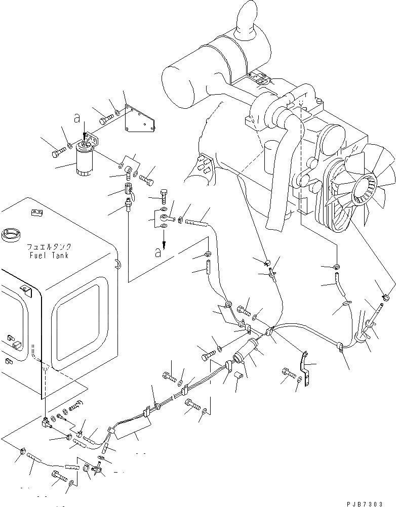Схема запчастей Komatsu PC220LC-6Z - ТОПЛИВНАЯ ЛИНИЯ (С ТОПЛИВН. ПРЕФИЛЬТР) (МОРОЗОУСТОЙЧИВ. СПЕЦ-Я (A) СПЕЦ-Я.)(№7-) ТОПЛИВН. БАК. AND КОМПОНЕНТЫ