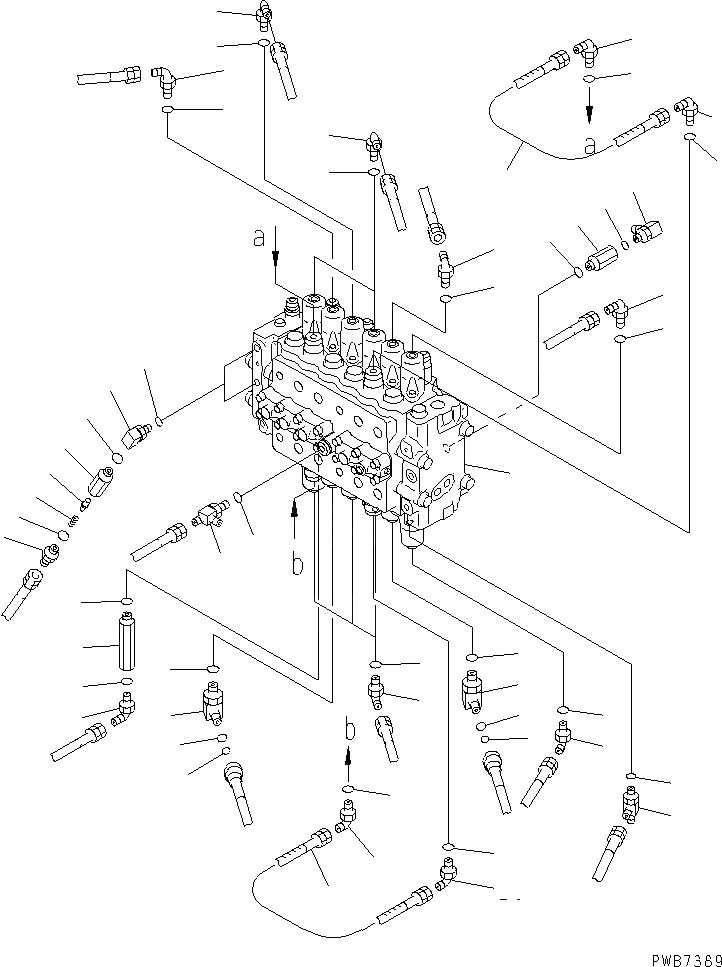 Схема запчастей Komatsu PC220LC-6Z - ОСНОВН. КЛАПАН (КЛАПАН)(№7-) ГИДРАВЛИКА