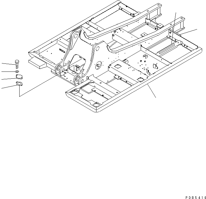 Схема запчастей Komatsu PC220LC-6Z - ОСНОВНАЯ РАМА(№8-) ОСНОВНАЯ РАМА И ЕЕ ЧАСТИ