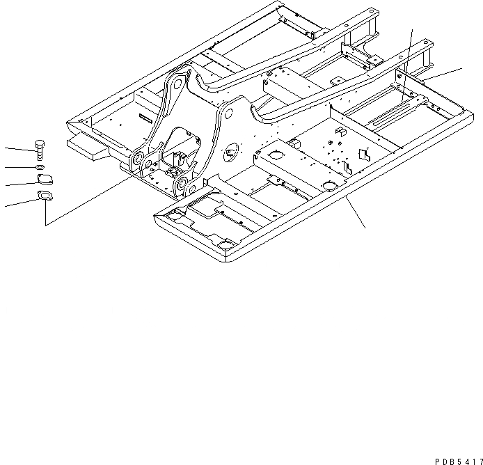 Схема запчастей Komatsu PC220LC-6Z - ОСНОВНАЯ РАМА (АВТОМАТИЧ. СМАЗКА)¤ (ДЛЯ ТОПЛИВН. НАСОС)(№8-) ОСНОВНАЯ РАМА И ЕЕ ЧАСТИ