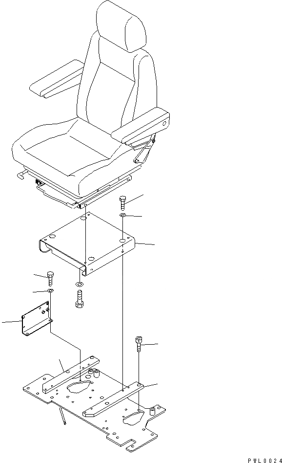Схема запчастей Komatsu PC220LC-6Z - ОСНОВАНИЕ КРЕСЛА (ДЛЯ ТКАНЬ ТИП СИДЕНЬЕ)(№-) КАБИНА ОПЕРАТОРА И СИСТЕМА УПРАВЛЕНИЯ