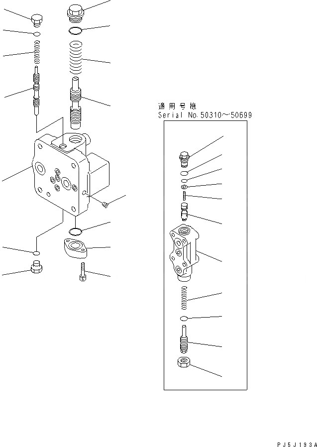 Схема запчастей Komatsu PC220LC-6Z - ОСНОВН. КЛАПАН (-АКТУАТОР) (/)(№-8) ОСНОВН. КОМПОНЕНТЫ И РЕМКОМПЛЕКТЫ