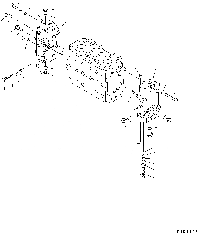 Схема запчастей Komatsu PC220LC-6Z - ОСНОВН. КЛАПАН (/)(№8-) ОСНОВН. КОМПОНЕНТЫ И РЕМКОМПЛЕКТЫ