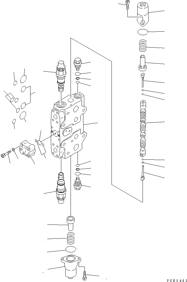 Схема запчастей Komatsu PC220LC-6Z - СЕРВИСНЫЙ КЛАПАН (/)(№7-) ОСНОВН. КОМПОНЕНТЫ И РЕМКОМПЛЕКТЫ