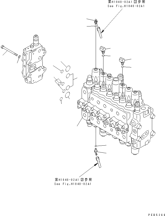 Схема запчастей Komatsu PC220LC-6 - ОСНОВН. КЛАПАН (КЛАПАН) ( АКТУАТОР) (КОМПЛЕКТ)(№8-) ГИДРАВЛИКА