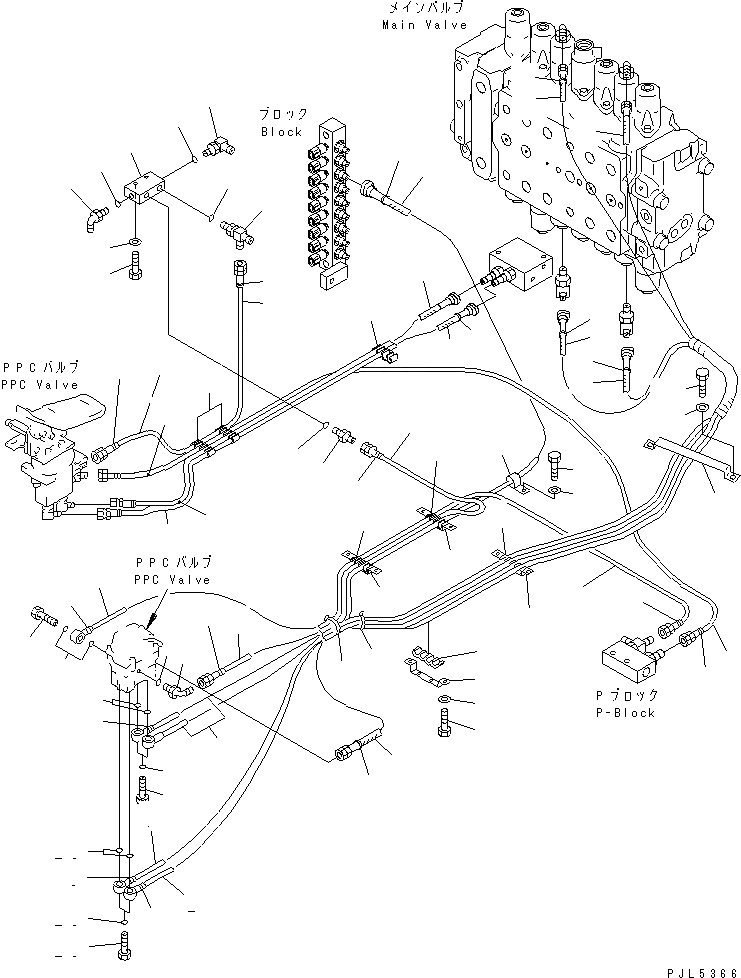 Схема запчастей Komatsu PC220LC-6 - PPC ЛИНИЯ ХОДА (С ДОПОЛН. ГИДРОЛИНИЕЙ) ( АКТУАТОР)(№7-8) КАБИНА ОПЕРАТОРА И СИСТЕМА УПРАВЛЕНИЯ