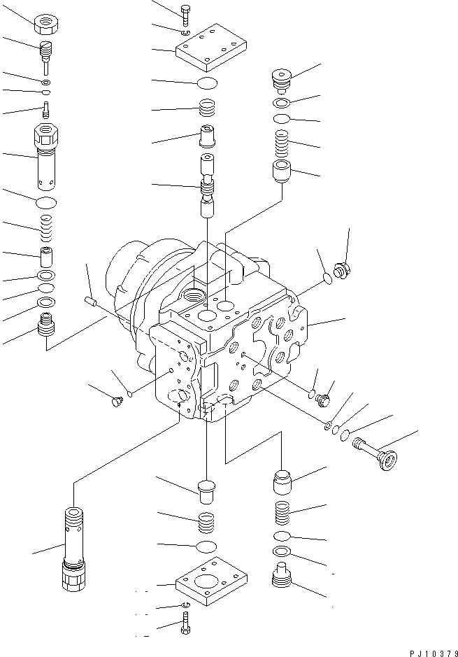 Схема запчастей Komatsu PC220LC-3 - МОТОР ХОДА (/) ХОД И КОНЕЧНАЯ ПЕРЕДАЧА