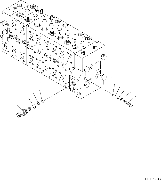 Схема запчастей Komatsu PC220LC-7-BA - ОСНОВН. КЛАПАН (-АКТУАТОР) (/) ОСНОВН. КОМПОНЕНТЫ И РЕМКОМПЛЕКТЫ