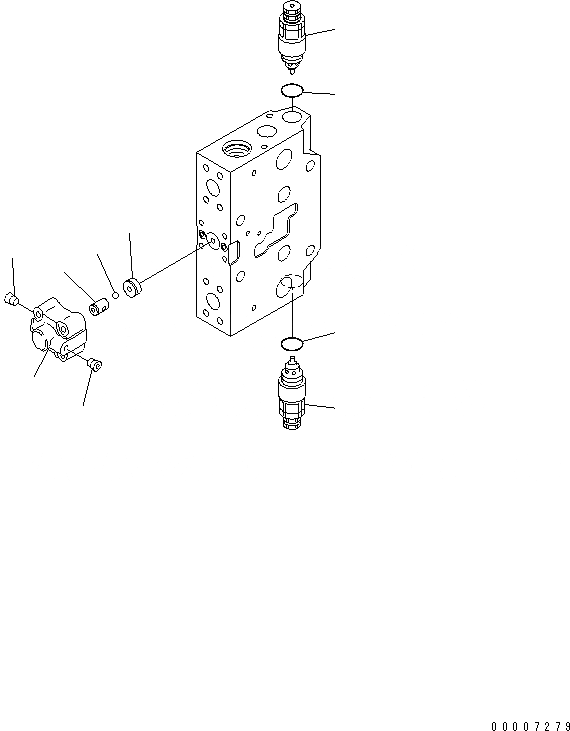 Схема запчастей Komatsu PC220LC-7-BA - СЕРВИСНЫЙ КЛАПАН (/) (ДЛЯ -АКТУАТОР) ОСНОВН. КОМПОНЕНТЫ И РЕМКОМПЛЕКТЫ