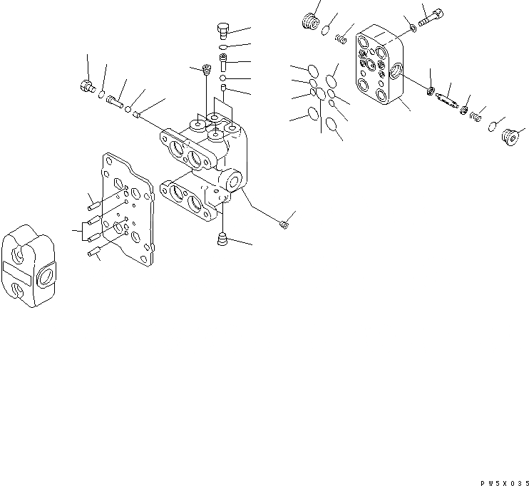 Схема запчастей Komatsu PC220LC-7-BA - КЛАПАН PPC(ДЛЯ ХОДА) (/)(№-) ОСНОВН. КОМПОНЕНТЫ И РЕМКОМПЛЕКТЫ