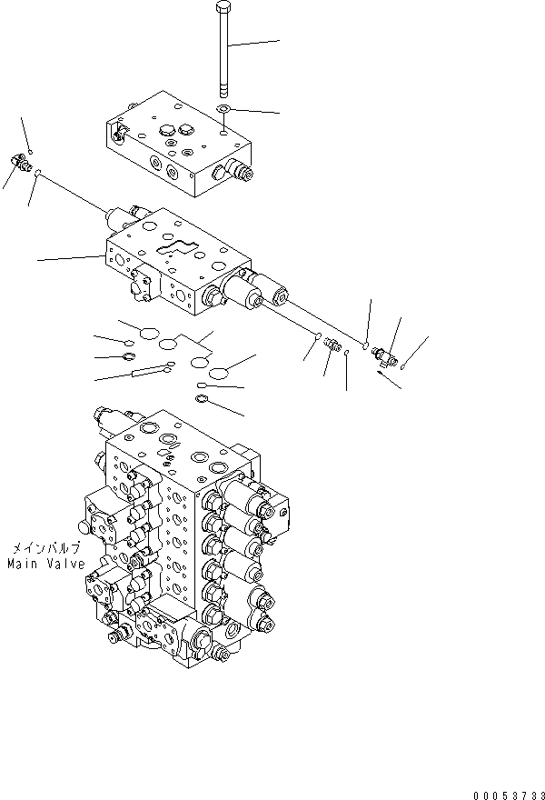 Схема запчастей Komatsu PC220LC-8 - ОСНОВН. УПРАВЛЯЮЩ. КЛАПАН (ДОПОЛН. КЛАПАН КОМПЛЕКТ) (ДЛЯ -АКТУАТОР) ГИДРАВЛИКА
