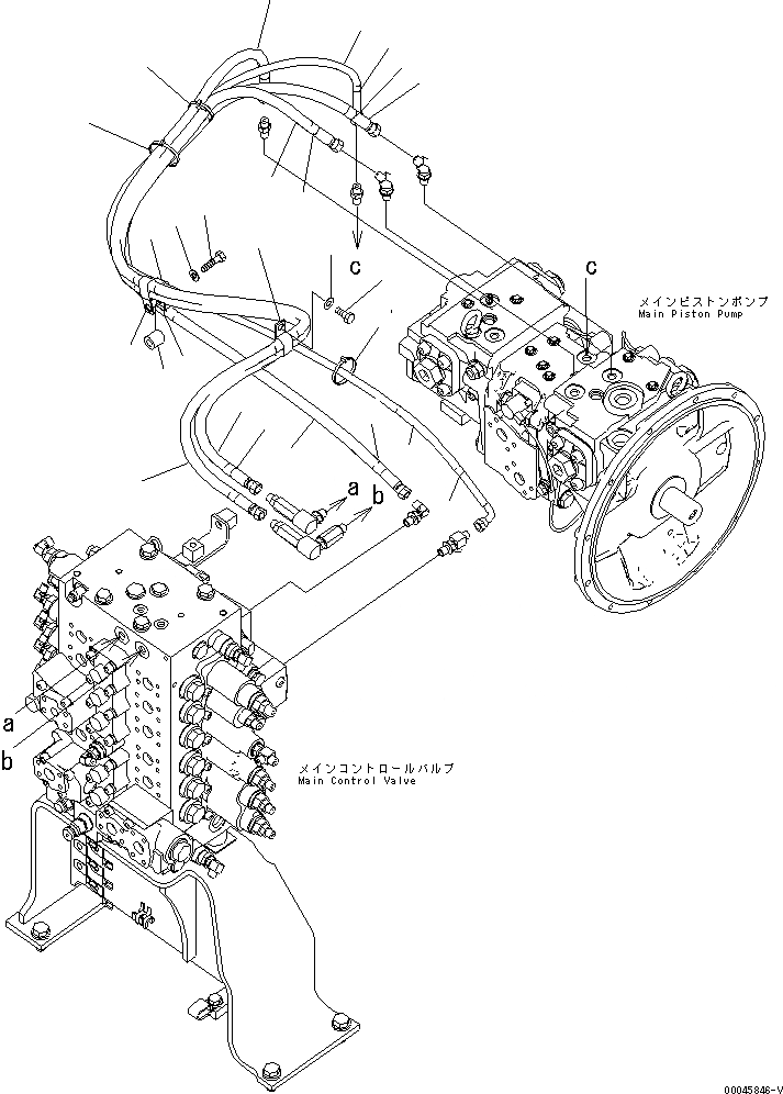 Схема запчастей Komatsu PC220LC-8 - LS ЛИНИИ ГИДРАВЛИКА