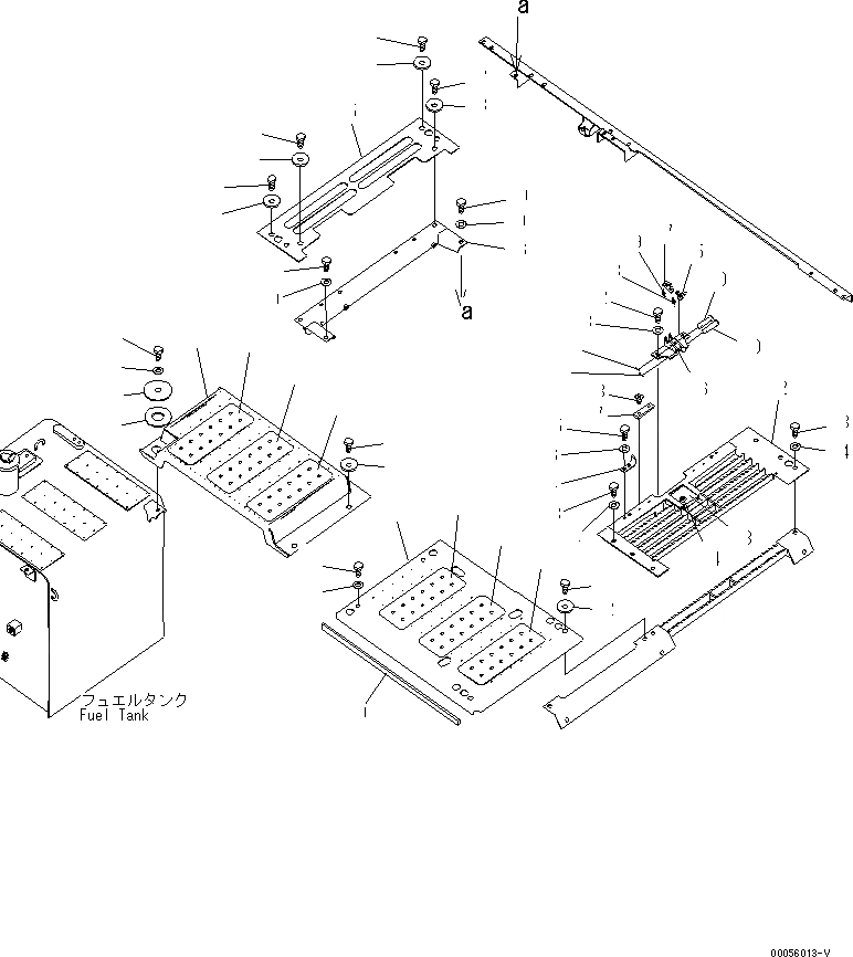 Схема запчастей Komatsu PC220LC-8 - КАБИНА КРЫШКА(ДЛЯ -АКТУАТОР)(№7-) ЧАСТИ КОРПУСА