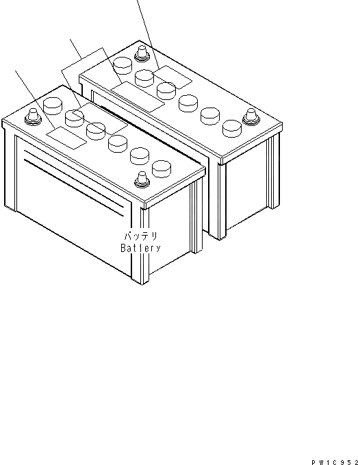 Схема запчастей Komatsu PC220LC-8 - ПРЕДУПРЕЖДАЮЩ. МАРКИРОВКА (АККУМУЛЯТОР) (АНГЛ.)(№7-7) МАРКИРОВКА