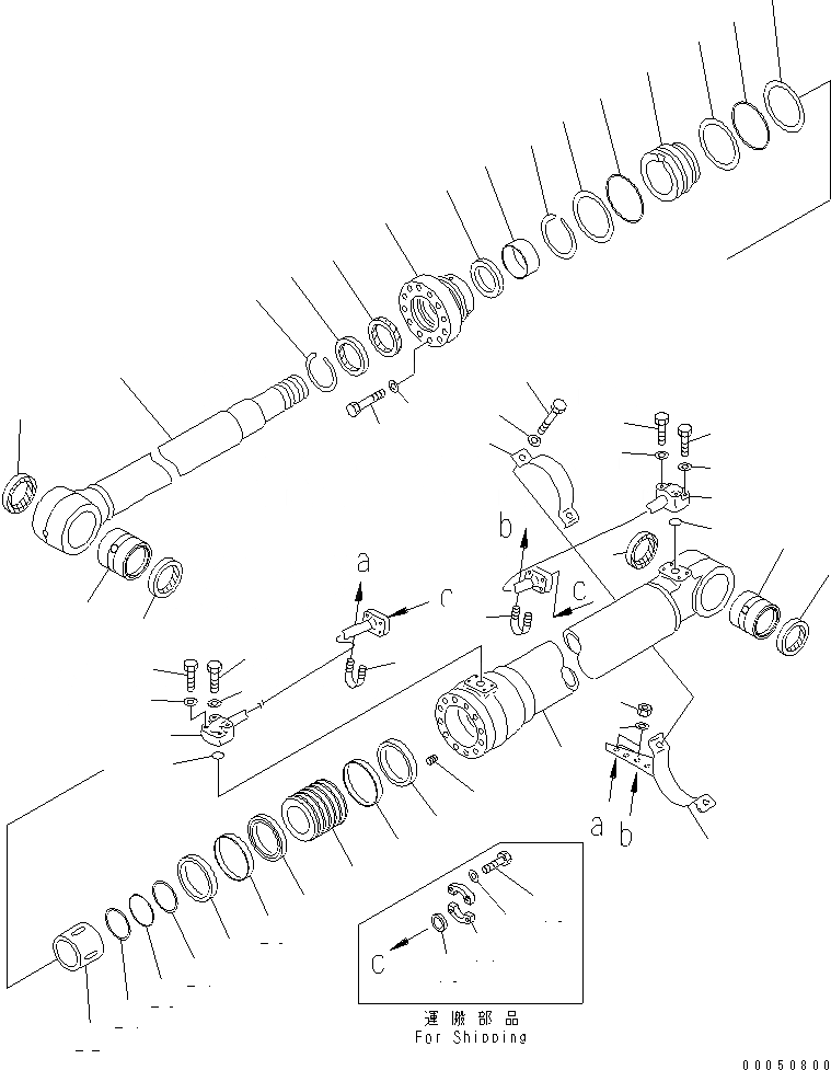 Схема запчастей Komatsu PC220LC-8 - ЦИЛИНДР СТРЕЛЫ( ЧАС. СИСТЕМА СМАЗКИ) (БОЛЬШ. DIAMETER ТИП    ) ОСНОВН. КОМПОНЕНТЫ И РЕМКОМПЛЕКТЫ