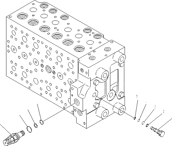 Схема запчастей Komatsu PC220LC-8 - ОСНОВН. КЛАПАН (/7) ОСНОВН. КОМПОНЕНТЫ И РЕМКОМПЛЕКТЫ