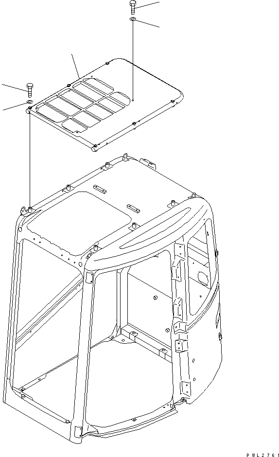 Схема запчастей Komatsu PC228USLC-2 - ВЕРХН. ЗАЩИТА КАБИНА ОПЕРАТОРА И СИСТЕМА УПРАВЛЕНИЯ