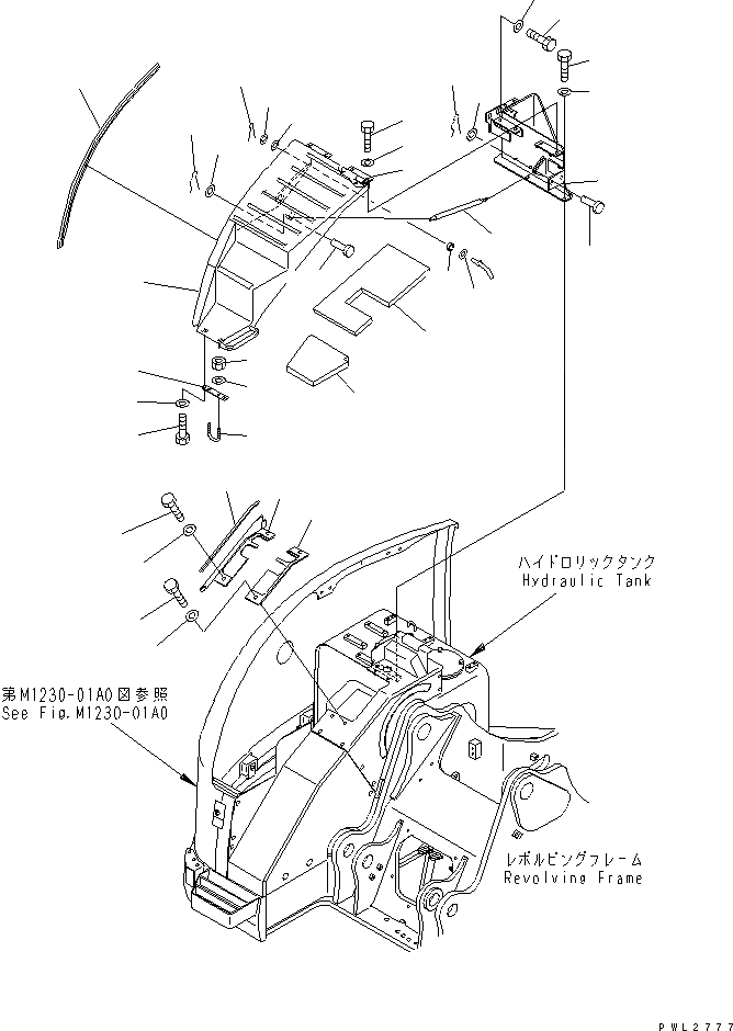 Схема запчастей Komatsu PC228USLC-2 - ПЕРЕДН. КРЫШКА(COVER) (/) ЧАСТИ КОРПУСА