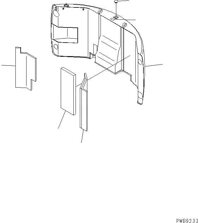 Схема запчастей Komatsu PC228USLC-1 - ПРОТИВОВЕС (ПЕТЛЯ)(№-) ЧАСТИ КОРПУСА