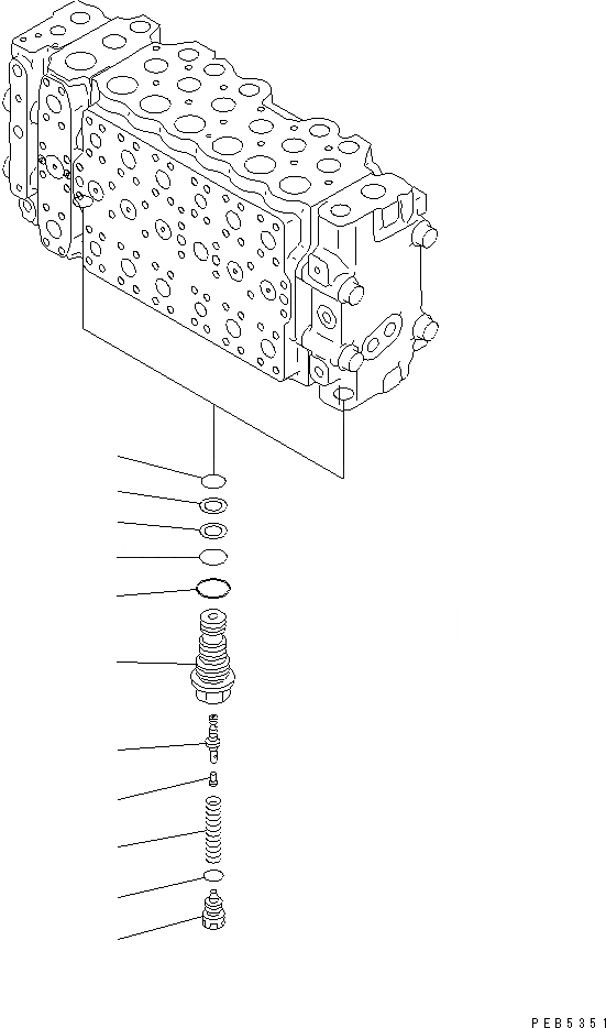 Схема запчастей Komatsu PC228USLC-1 - ОСНОВН. КЛАПАН (-АКТУАТОР) (/) (ДЛЯ MONO-СТРЕЛА) ОСНОВН. КОМПОНЕНТЫ И РЕМКОМПЛЕКТЫ